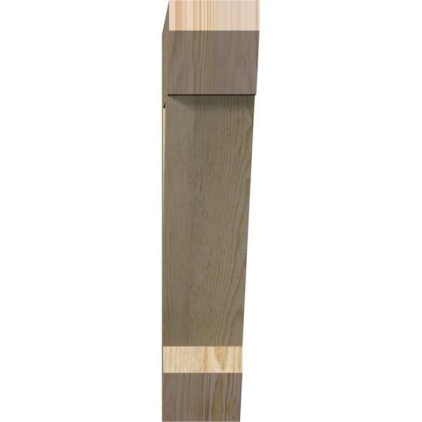 Traditional Slat Rough Sawn Bracket, Douglas Fir, 4W X 20D X 20H